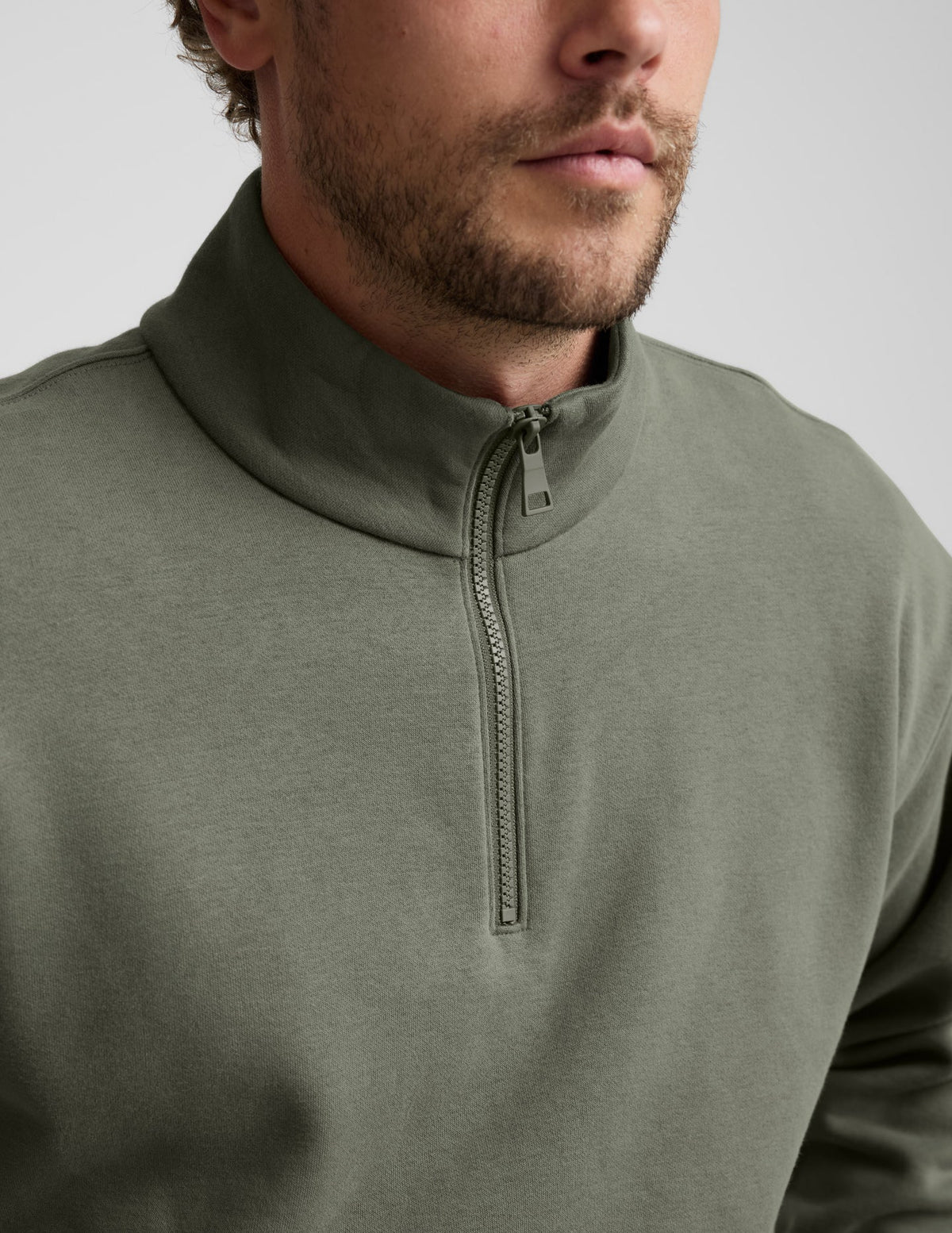 LuxeFleece Men's Half Zip - Dusk Basil