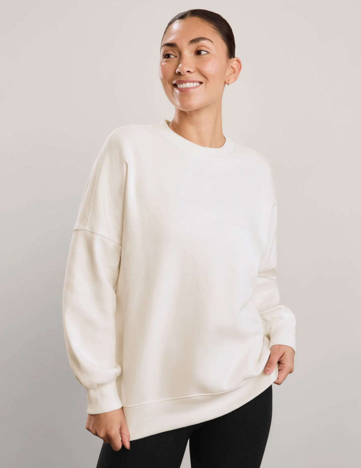LuxeFleece Oversized Sweatshirt - Snow