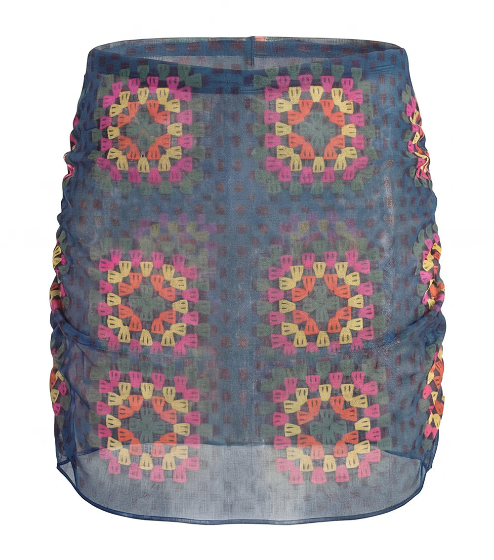 Crochet Ruched Skirt