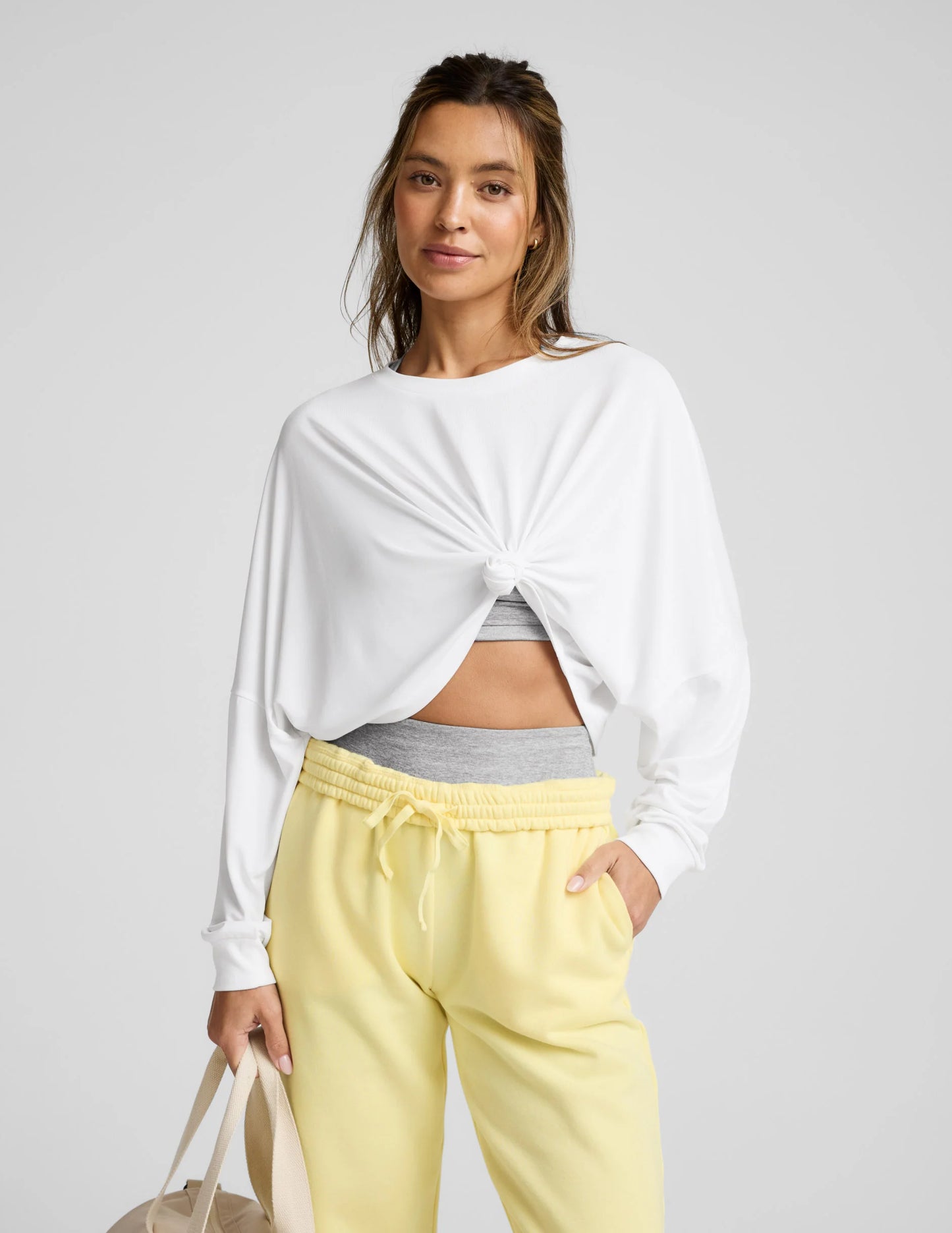 studio luxe cropped long sleeve tee