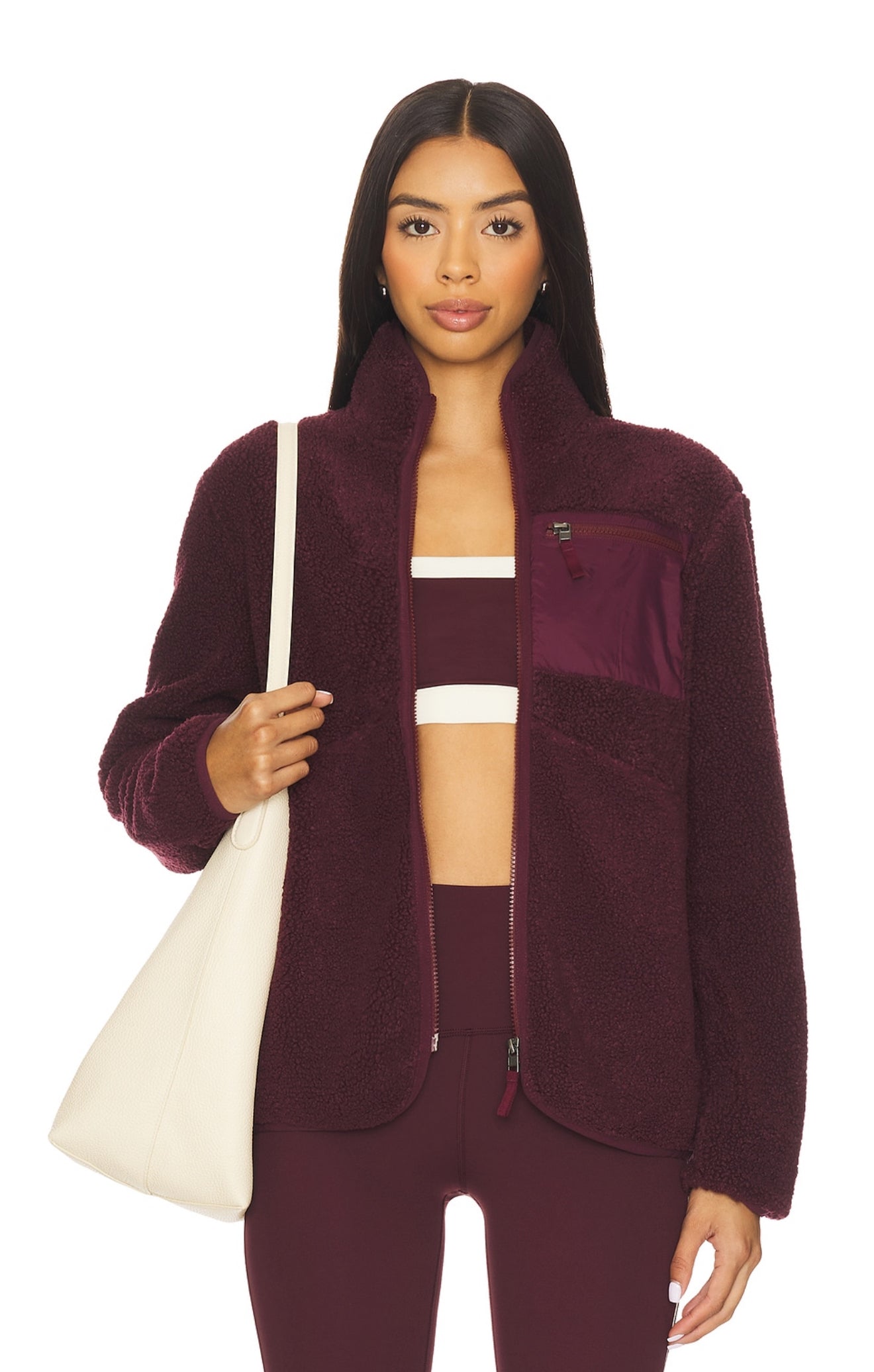 HARRIS SHERPA JACKET VINO