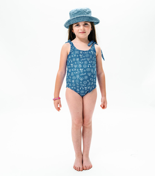 Rosie One Piece Denim Emoji