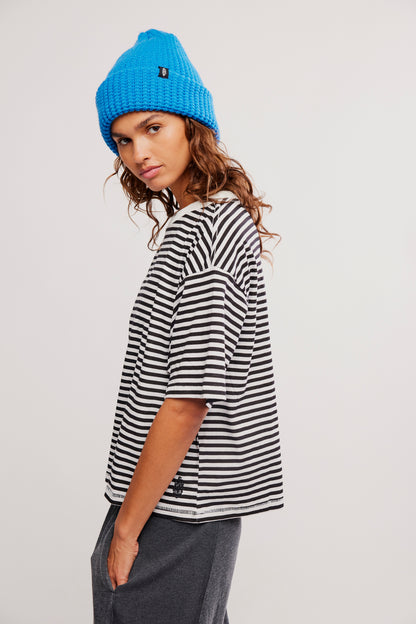 Printed Tackle Tee Black Stripe