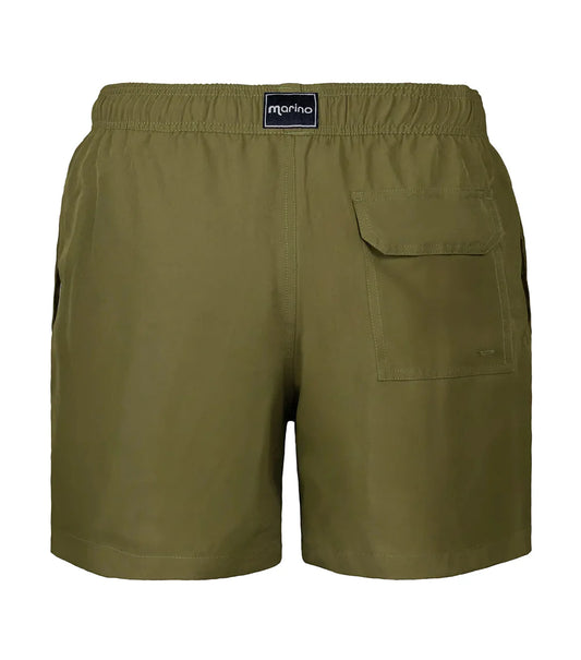 Moss Green Men Solid Swim Short