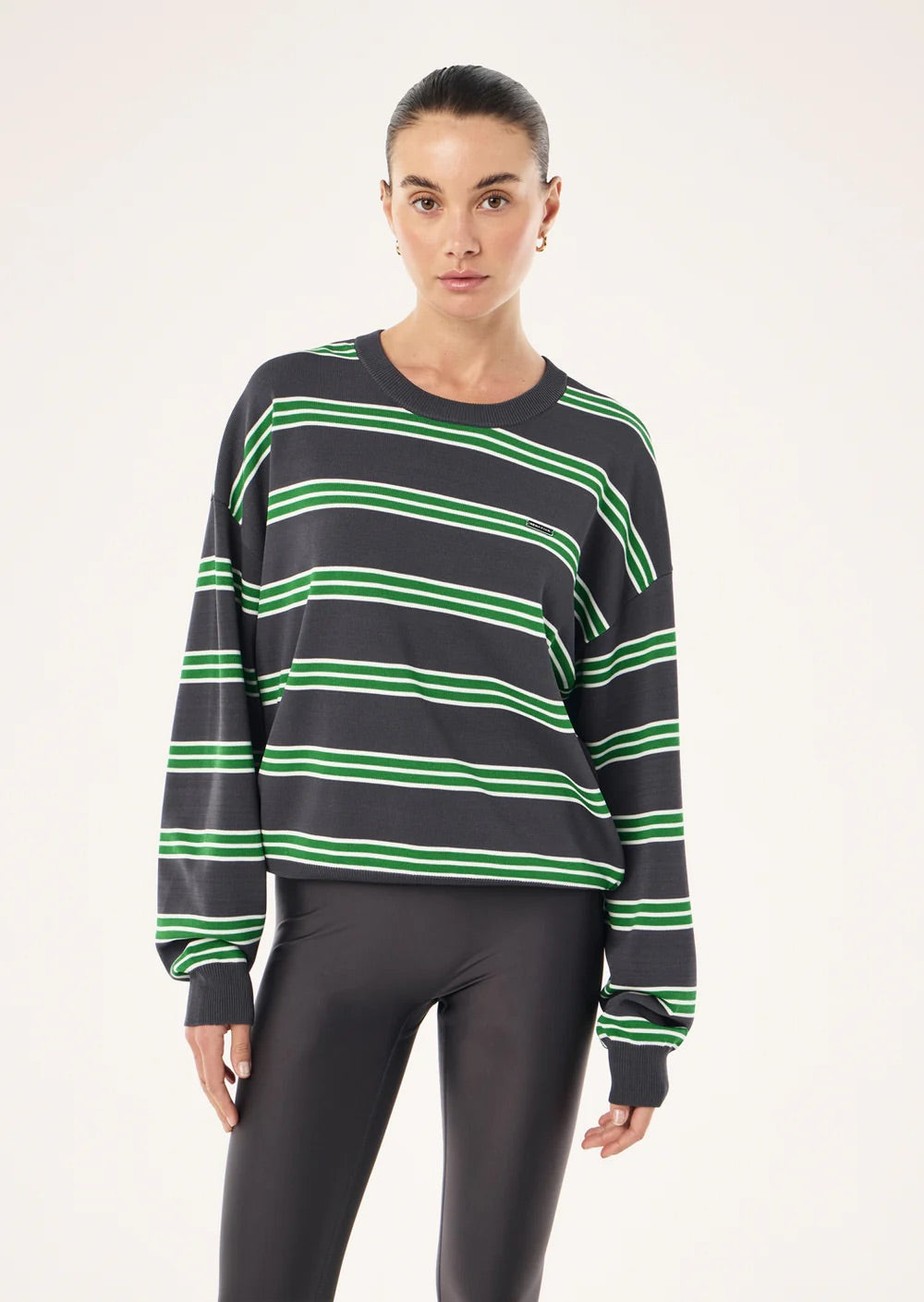 RETREAT STRIPE SWEATER - IRON STRIPE