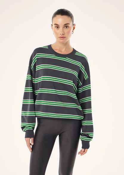 RETREAT STRIPE SWEATER - IRON STRIPE