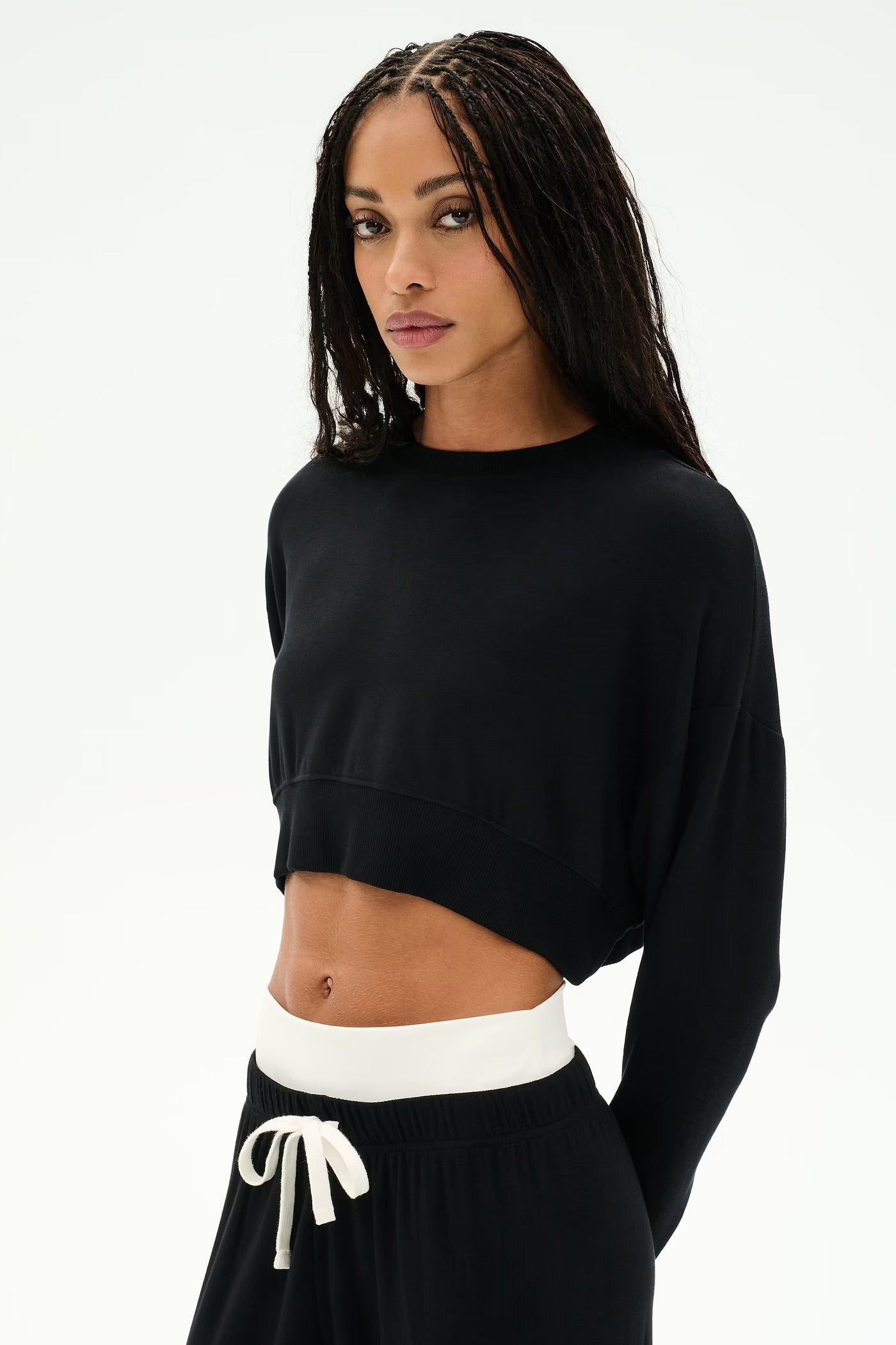 NOAH CROP SWEATSHIRT - BLACK
