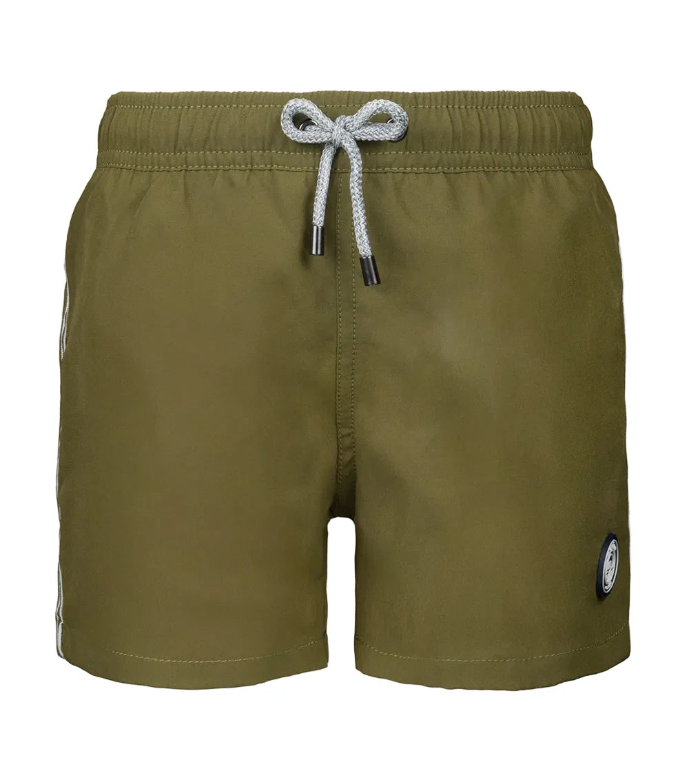 Moss Green Solid Swim Short Kids