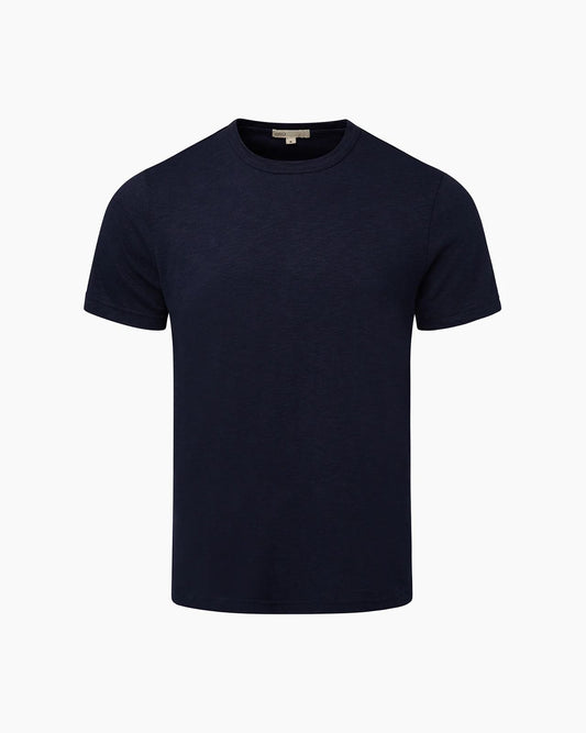 SLUB SCALLOP TEE DEEP NAVY