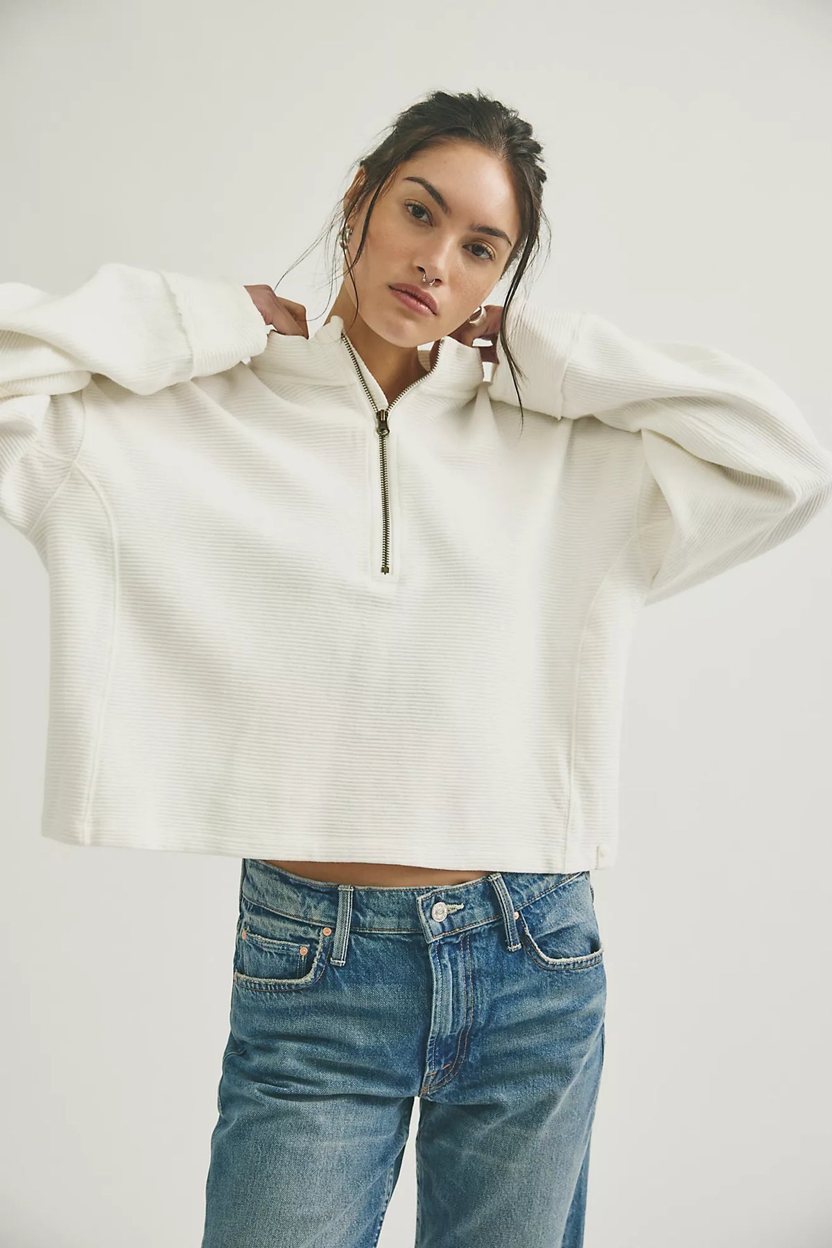 Celeste Quarterzip - Clean Ivory