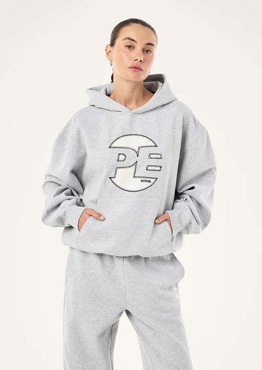VOLTAGE HOODIE - MID GREY MARLE
