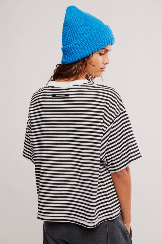 Printed Tackle Tee Black Stripe