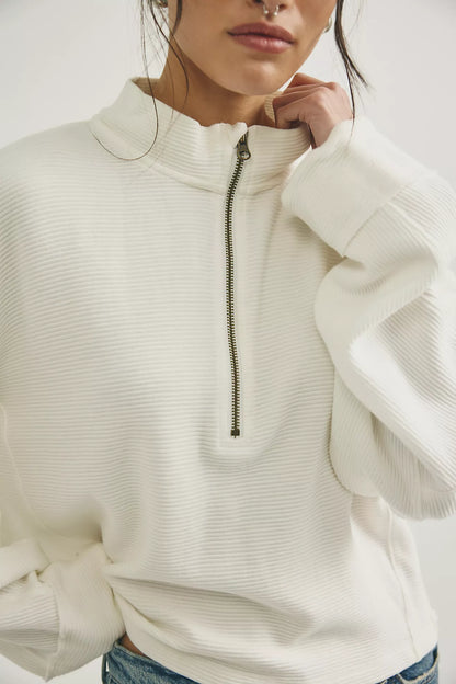 Celeste Quarterzip - Clean Ivory