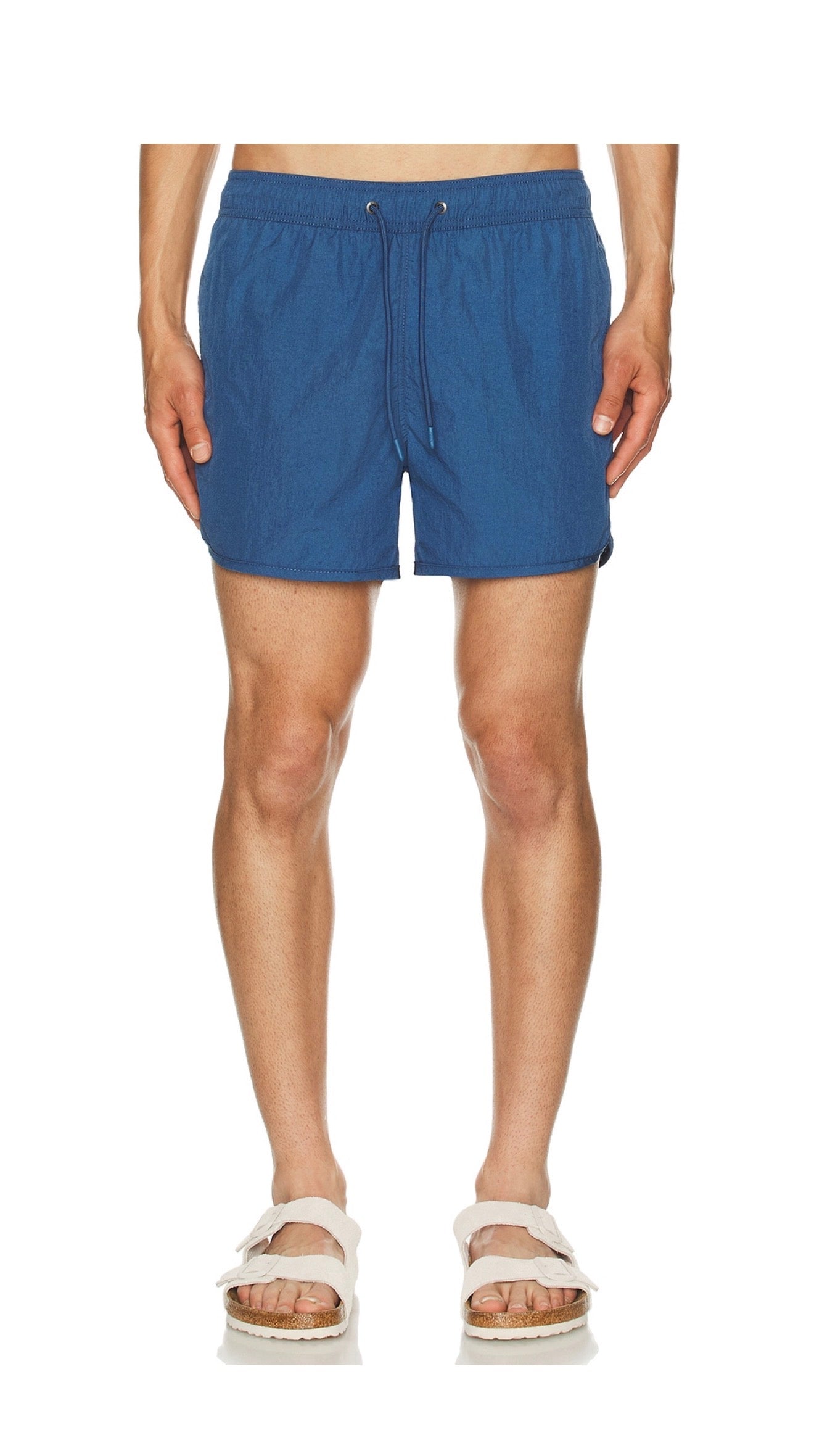 Nylon Crinkle 4 Scallop Swim Trunk