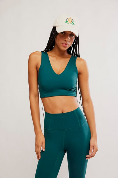 Never Better Crop Cami Evergreen