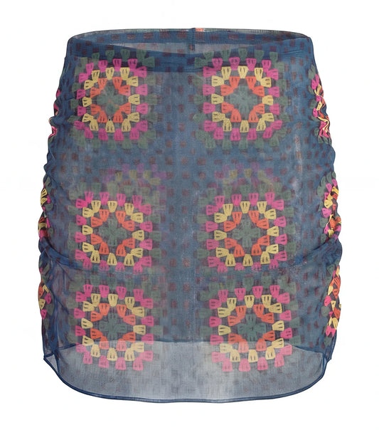 Crochet Ruched Skirt