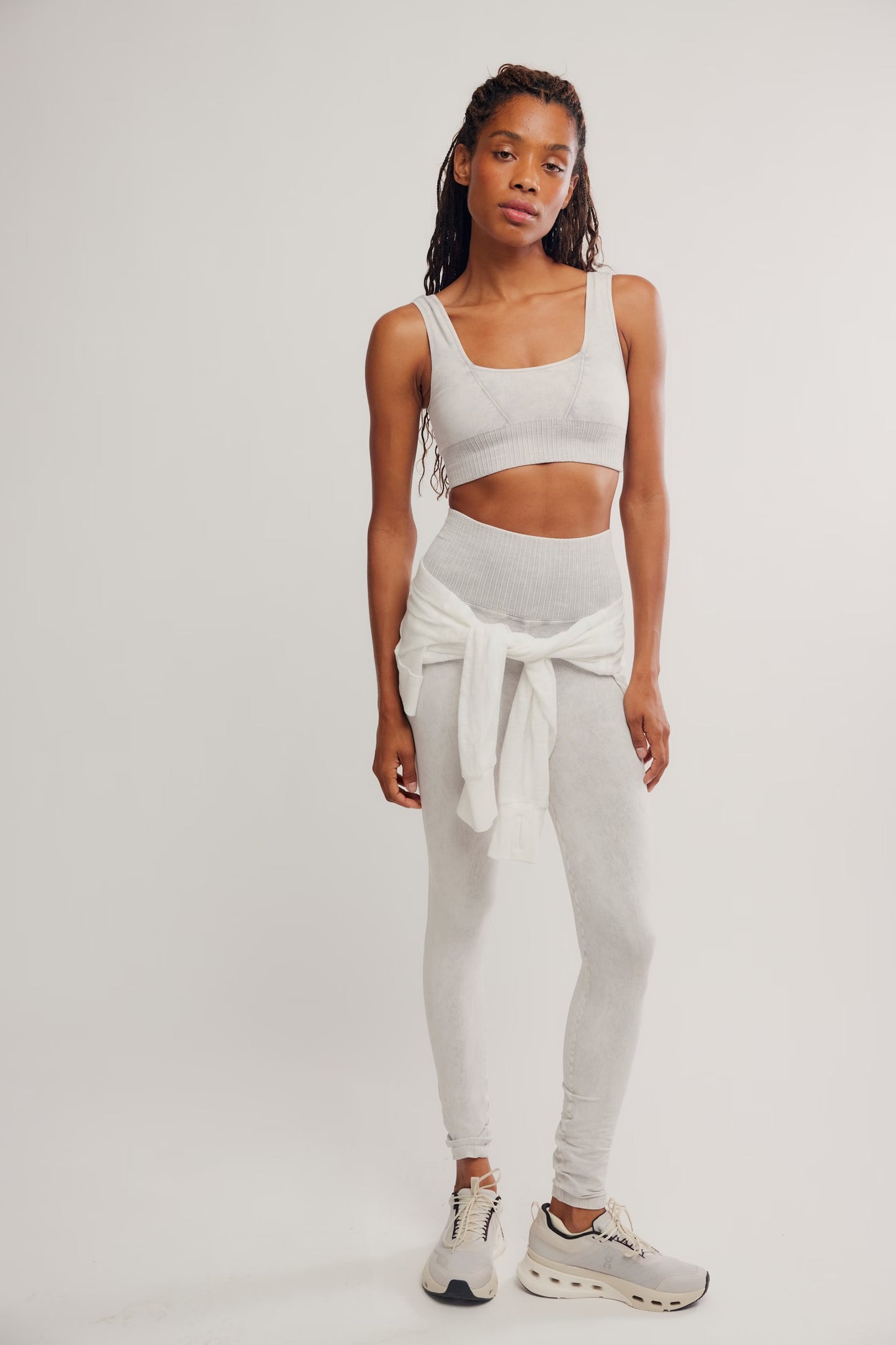 SQUARE NECK GOOD KARMA BRA / ICE GREY