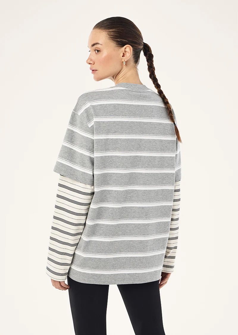 SPARK LS TEE - MID GREY MARLE