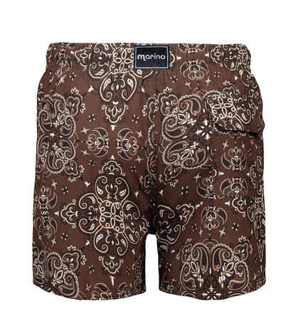 Brown Bandana Boy Swim Short