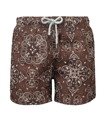 Brown Bandana Boy Swim Short