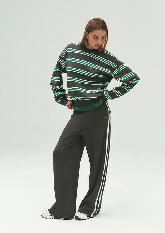RETREAT STRIPE SWEATER - IRON STRIPE