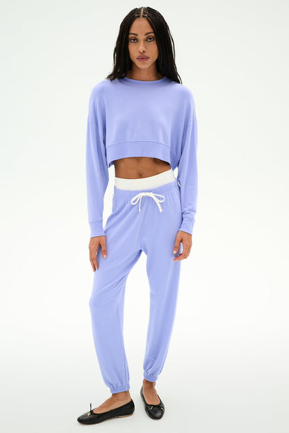 NOAH CROP SWEATSHIRT - PURPLE HAZE
