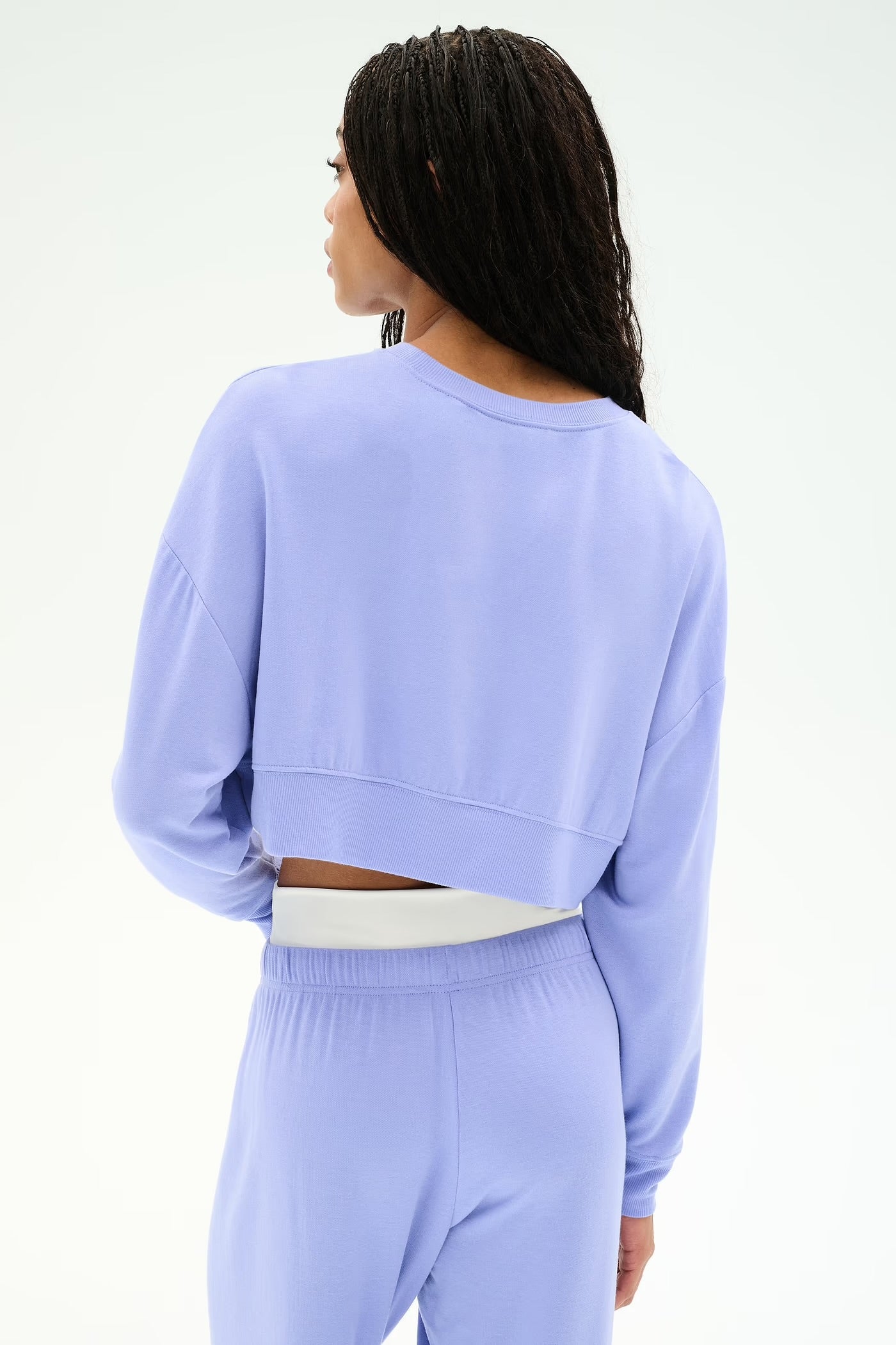 NOAH CROP SWEATSHIRT - PURPLE HAZE