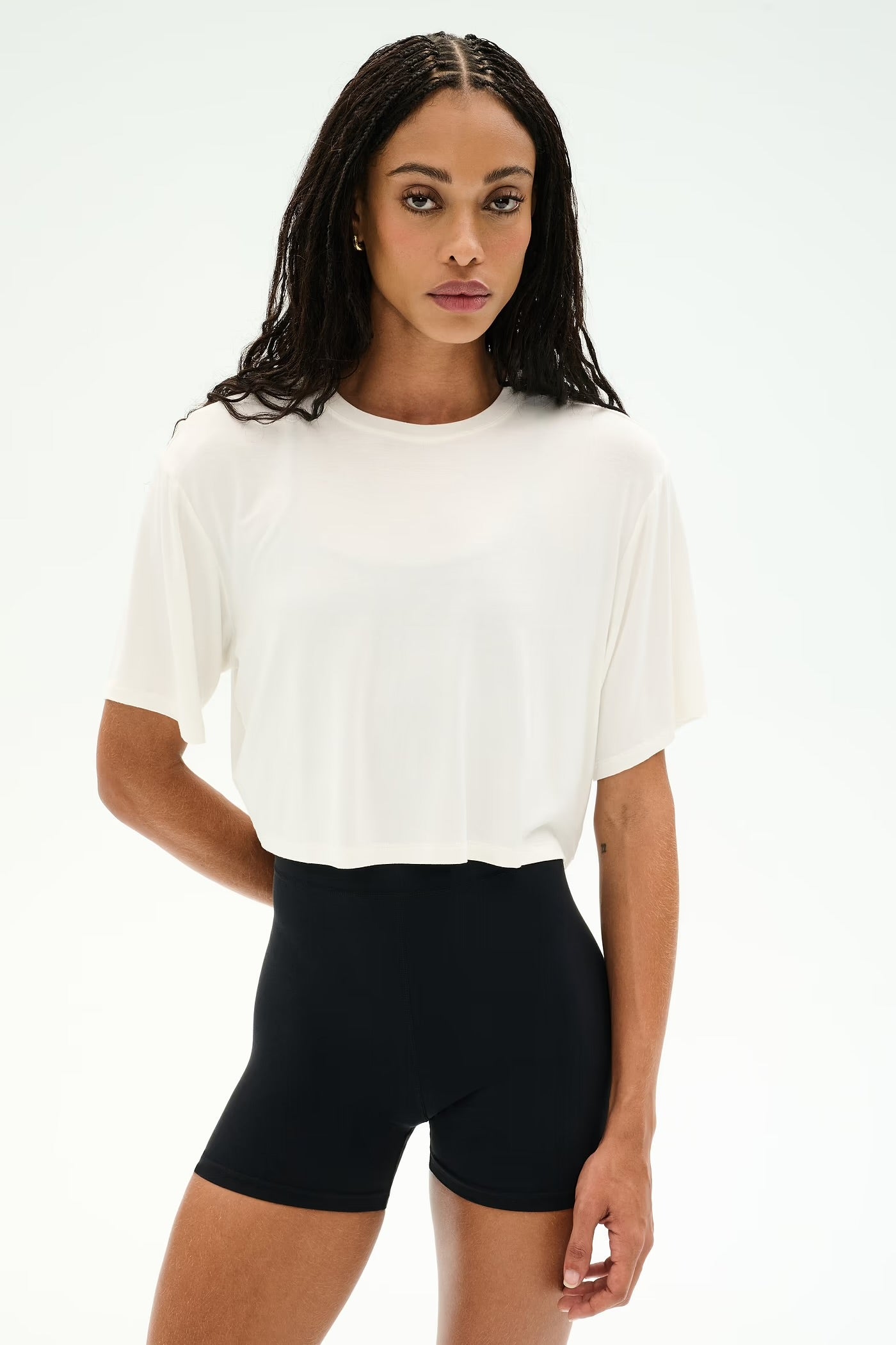 DJUNA OVERSIZED CROP - WHITE