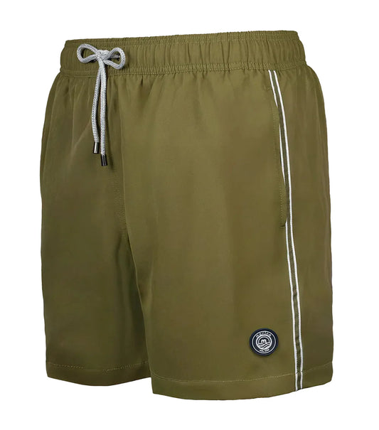 Moss Green Men Solid Swim Short