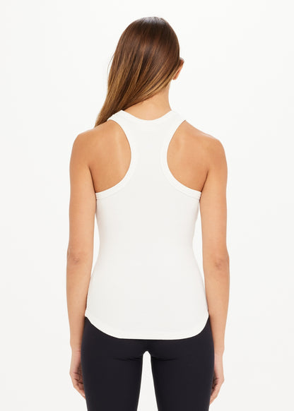 FRANKIE RIB TANK BLANCO