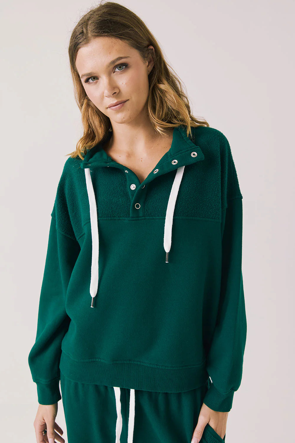 COTTON TERRY HALF ZIP