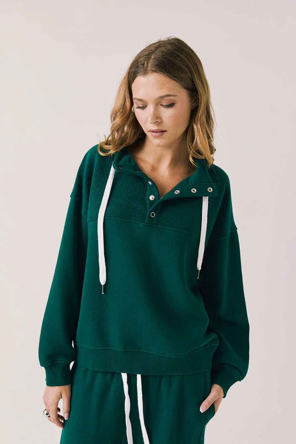 COTTON TERRY HALF ZIP