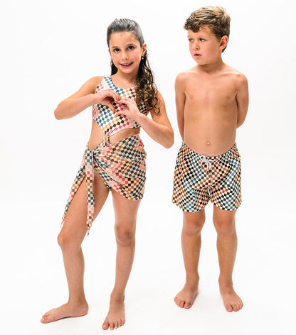 Sarong Chevron Checkers