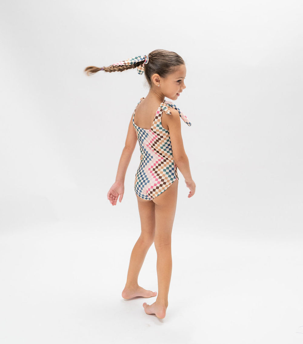 Rosie One Piece Chevron Checkers