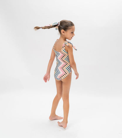 Rosie One Piece Chevron Checkers