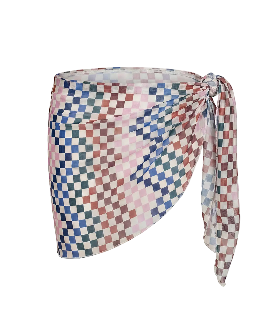 Sarong Chevron Checkers